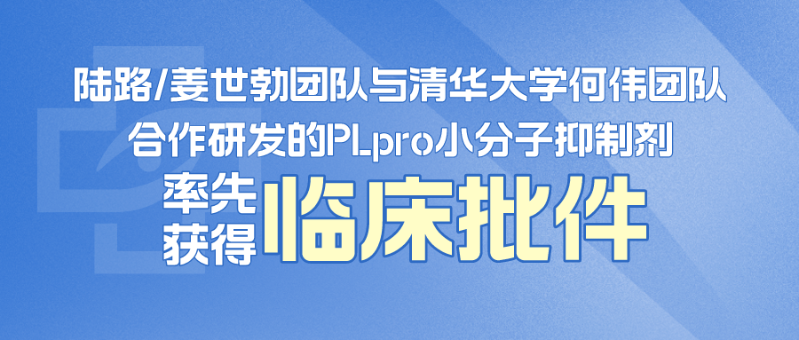 陆路姜世勃团队与清华大学何伟团队合作研发的plpro小分子抑制剂率先获得临床批件 8017